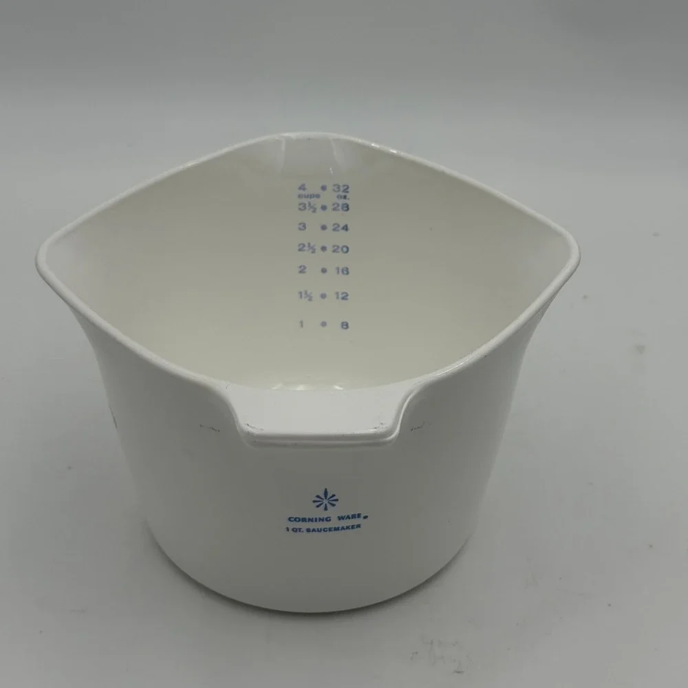Vintage Corning Ware Blue Cornflower 1 Qt Saucemaker Measuring Cup 4 Cup 32 Oz